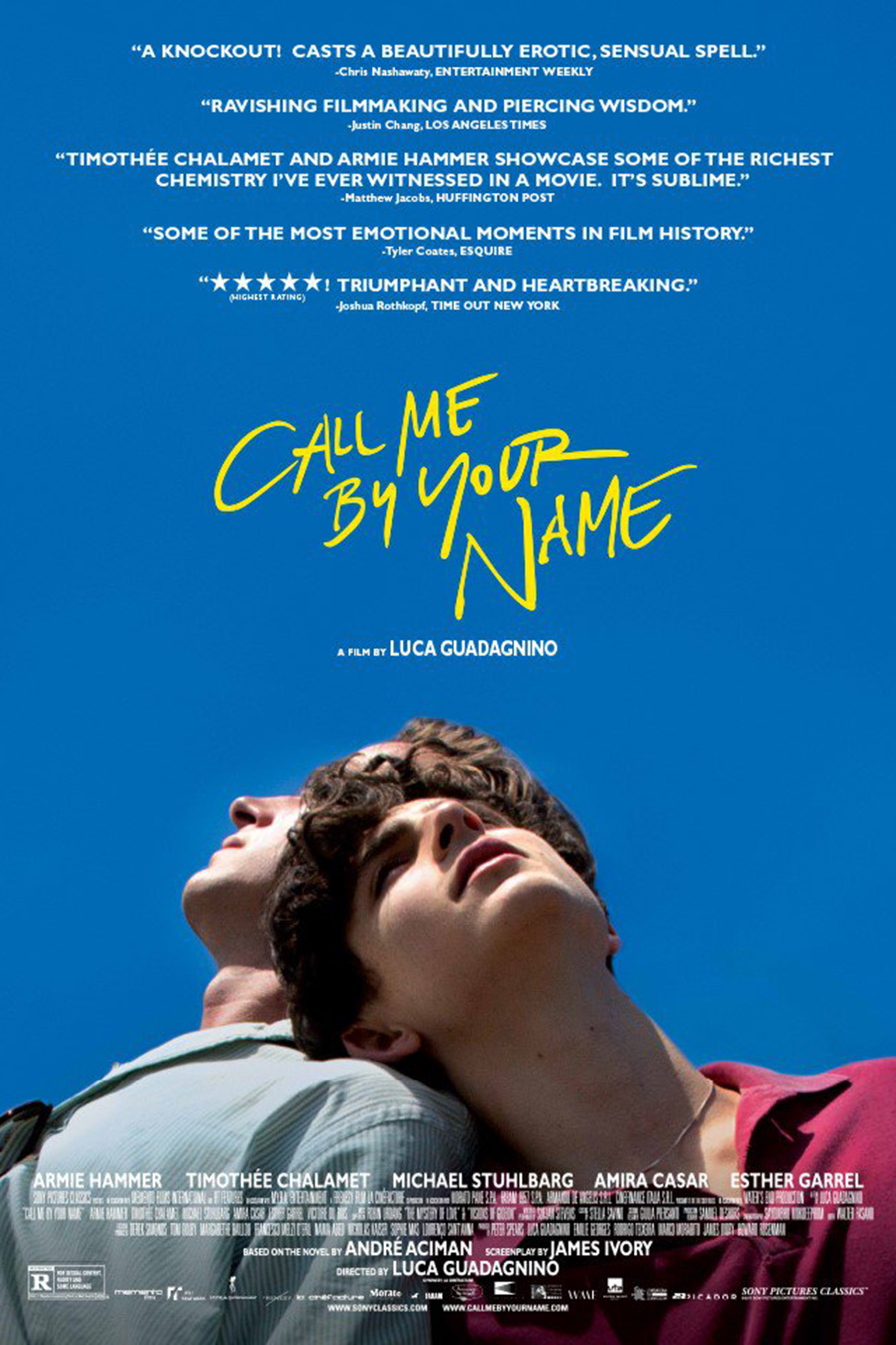 Llámame por tu nombre - Call me by your name de Luca Guadagnino